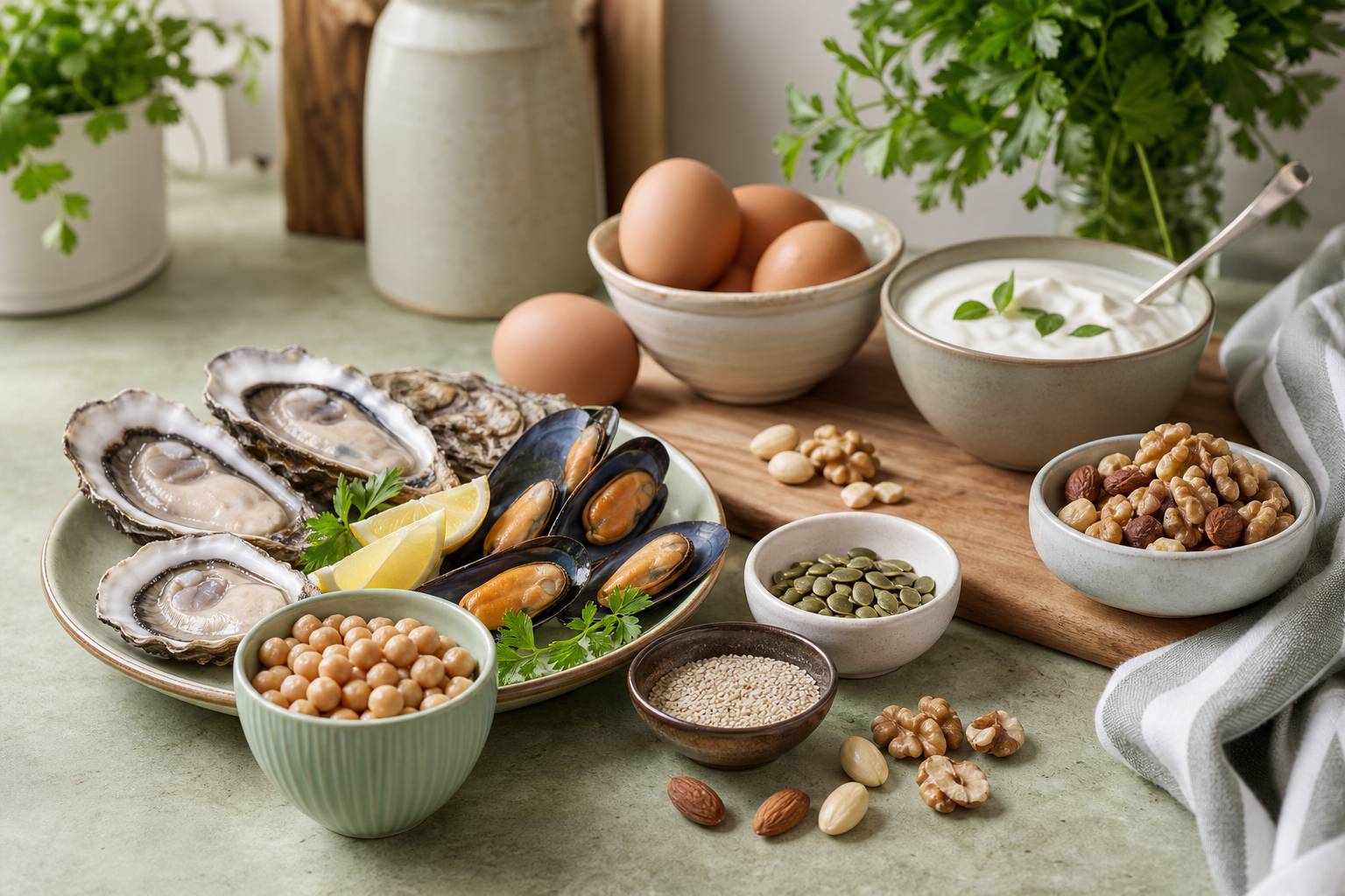 Alimentos ricos en zinc para piel y cabello