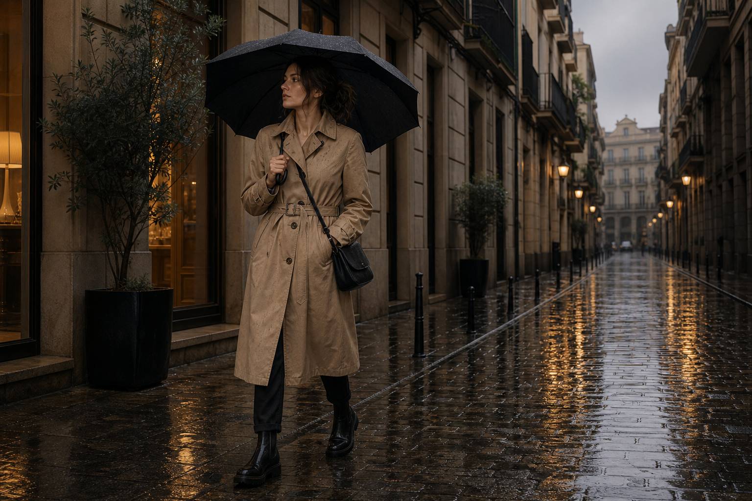 Outfits para días de lluvia con estilo